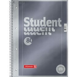 Notesblok brun a4 metallisk antracit