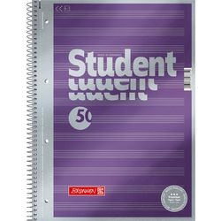 Forelæsningsblok med spiral brunnen student premium violet stykke