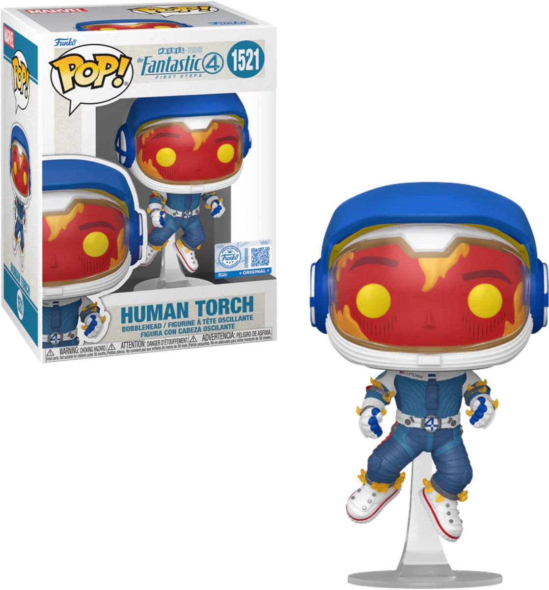 Funko pop! fantastisk 4: første skridt - menneskelig fakkel #1521 eksklusiv specialudgave