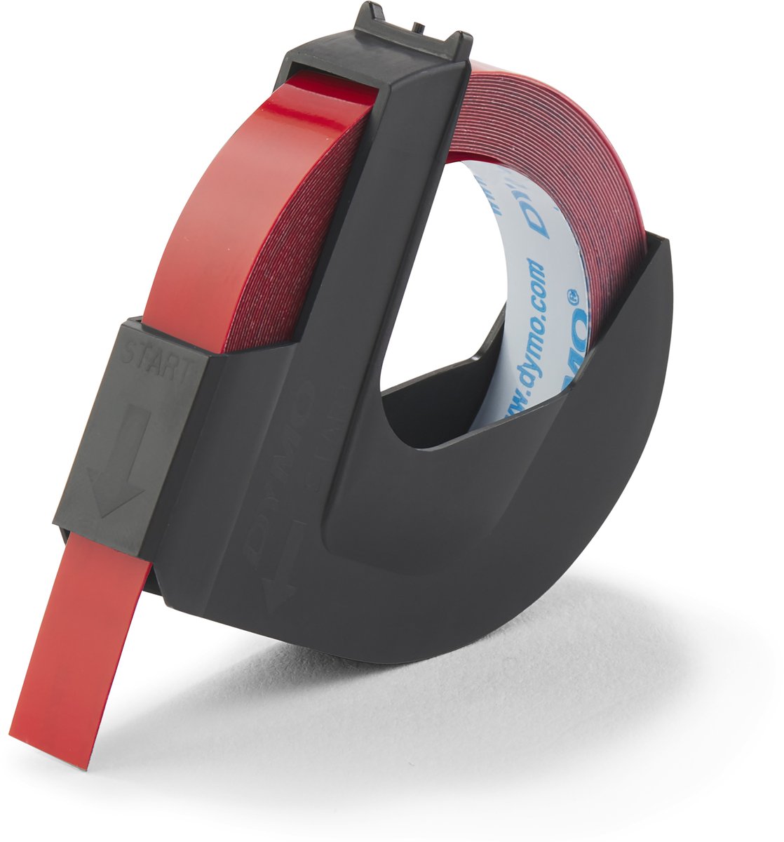 Quantore relieftape dymo prægning vinyl 9mm rød | 10 stk