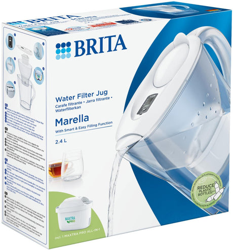 Brita - vandfilterkande - marella cool - 2,4l - hvid - inkl. 1 maxtra pro alt-i-1 filterpatron