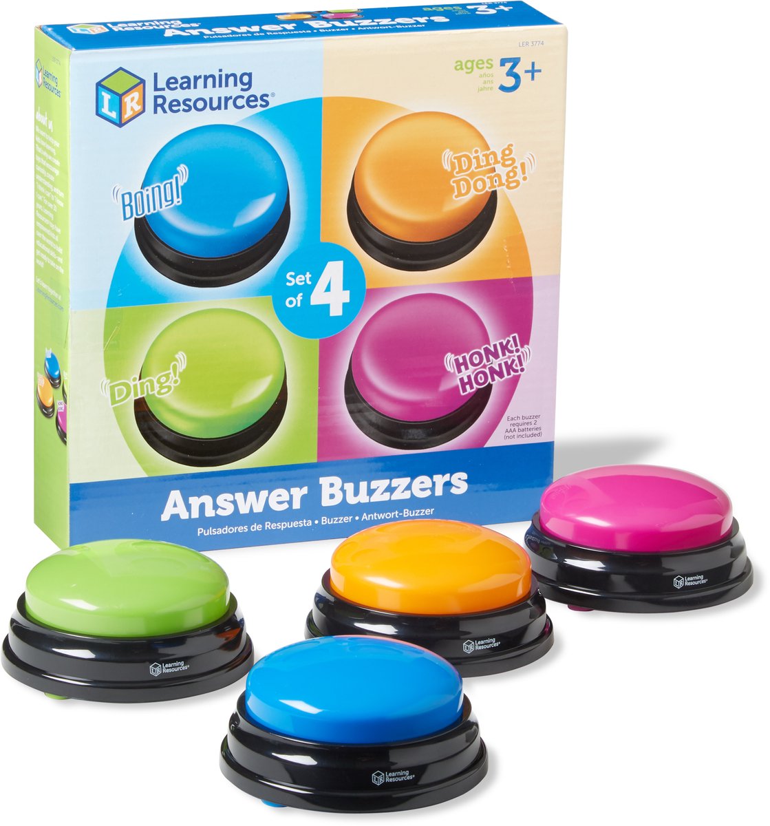 Læringsressourcer besvarer buzzers (sæt med 4) - 3+