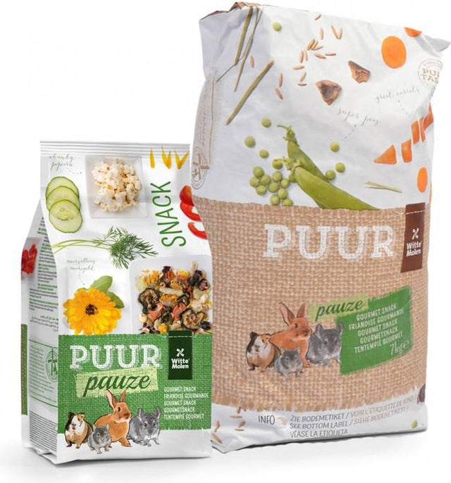 Hvid mølle - gnaverfoder - gnaver - ren pausesnack müsli 7kg - 1st