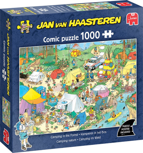 Jan van Haasteren - camping i skoven - 1000 brikker puslespil - puslespil