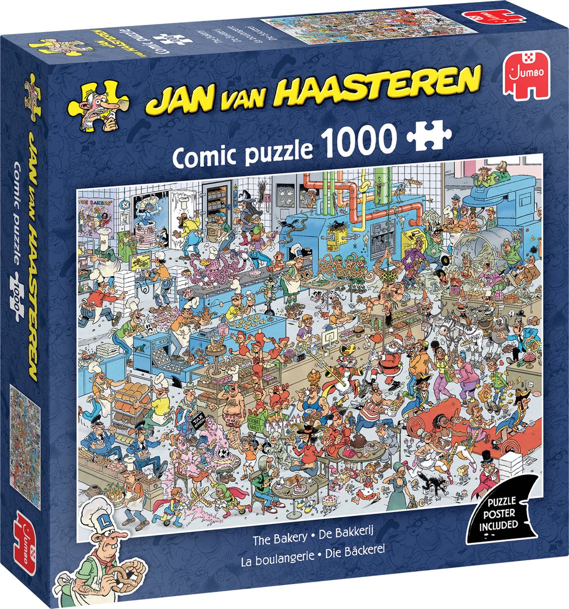 Jan van Haasteren - bageriet - puslespil - 1000 brikker puslespil