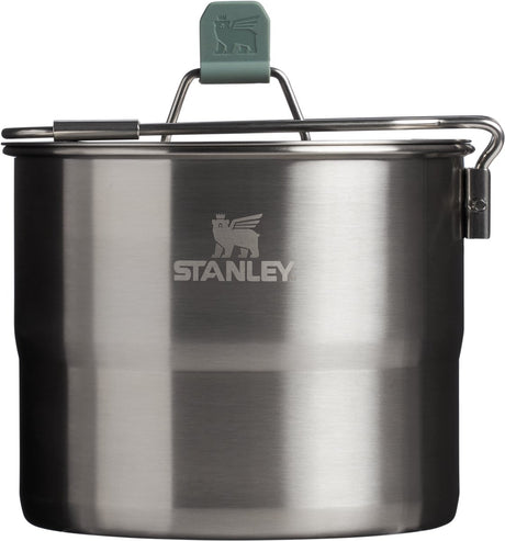 Stanley adventure stainless camping kookset voor twee personen - 6 delige kook set met kommen en sporks - roestvrijstalen pan met deksel - voor backpacken, hiken en kamperen
