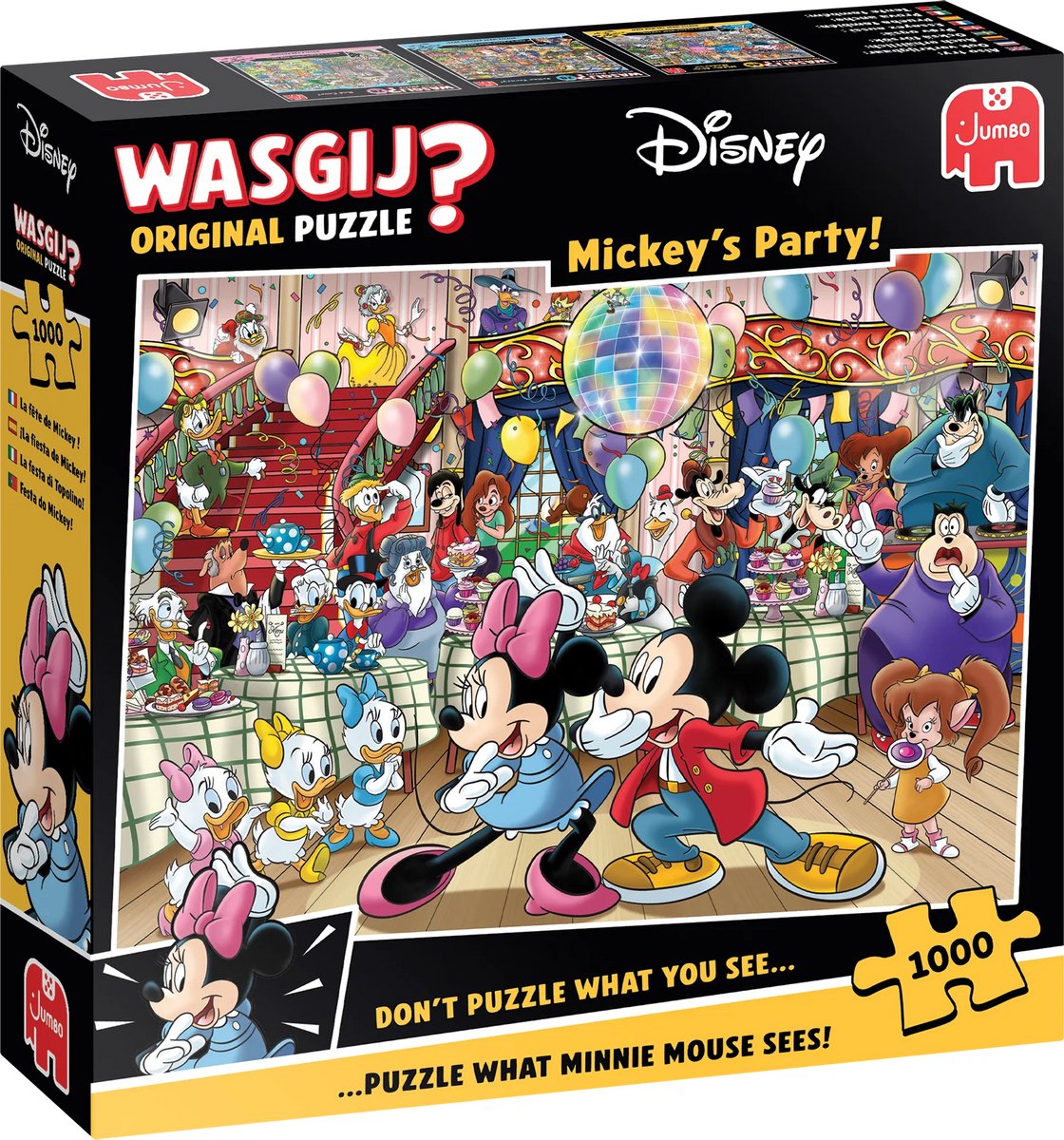 Wasgij original - disney - mickey's party! - 1000 brikker - puslespil - puslespil