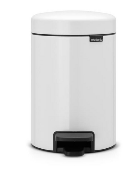 Brabantia pedalspand newicon 3 ltr hvid med plastik inderspand