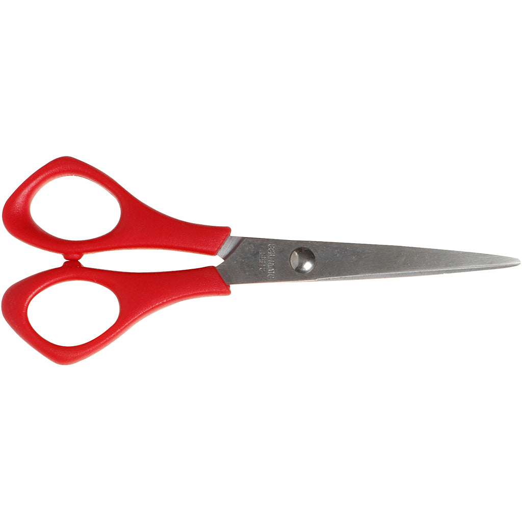Skolesaks, L: 14 cm, spids, venstrehåndet, 1 stk