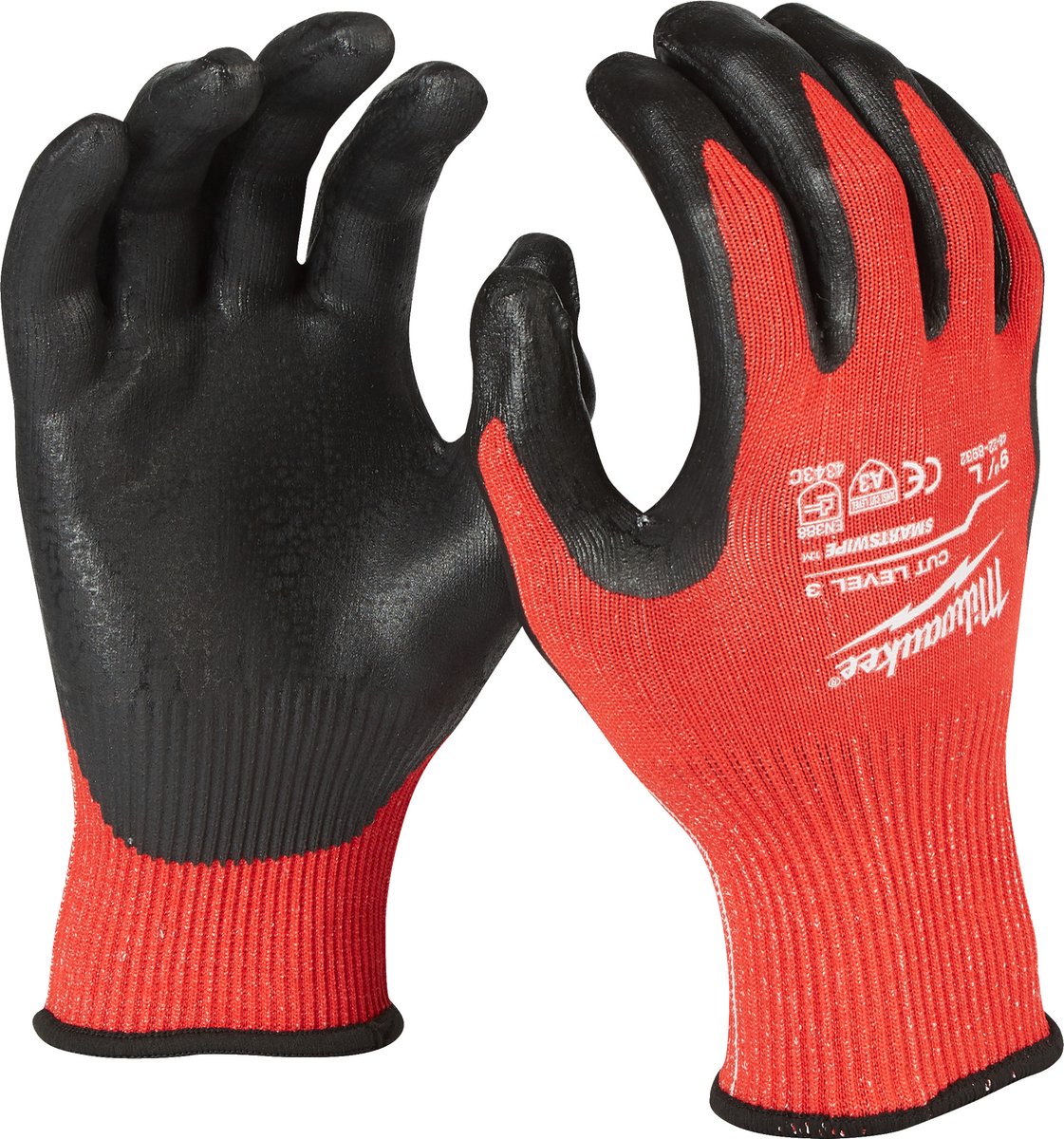 Milwaukee snijklasse 3 gedimde handschoenen. cut level 3 handschoenen - xl 10 - 1pc - 4932471422