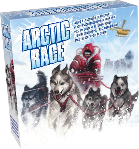 Tactic arctic race – brætspil – adventure race til Nordpolen – taktik og blokering – familiespil – 2 til 4 spillere – fra 8 år