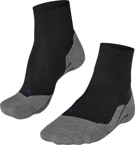 Falke tk5 cool kort anti-blister tyndt lyocell funktionelt materiale gåstrømper dame sort - str. 41-42