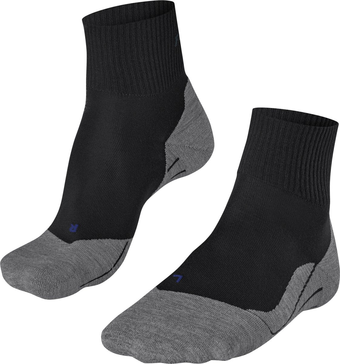 Falke tk5 cool kort anti-blister tyndt lyocell funktionelt materiale gåstrømper dame sort - str. 37-38