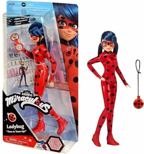 Bandai - mirakuløs mariehøne - mariehøne leddukke - mariehøne med sin yo-yo i telefontilstand - kostume med vinyleffekt - officielt licenseret - 26 cm modedukke - legetøj til børn i alderen 4 år og + - p50028