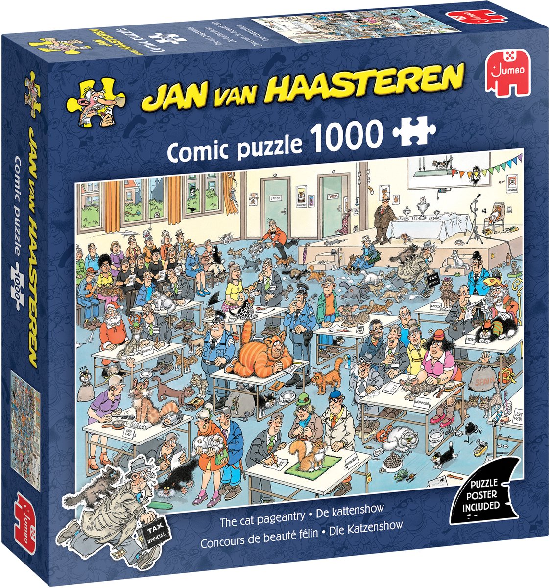 Jan van Haasteren - katteudstilling - 1000 brikker puslespil