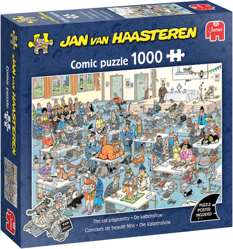 Jan van Haasteren - katteudstilling - 1000 brikker puslespil