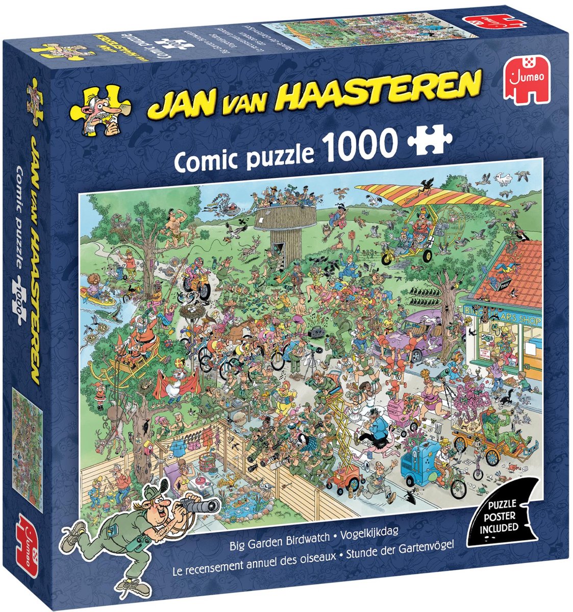 Jan van Haasteren - fuglekigningsdag - 1000 brikker puslespil - puslespil - jvh