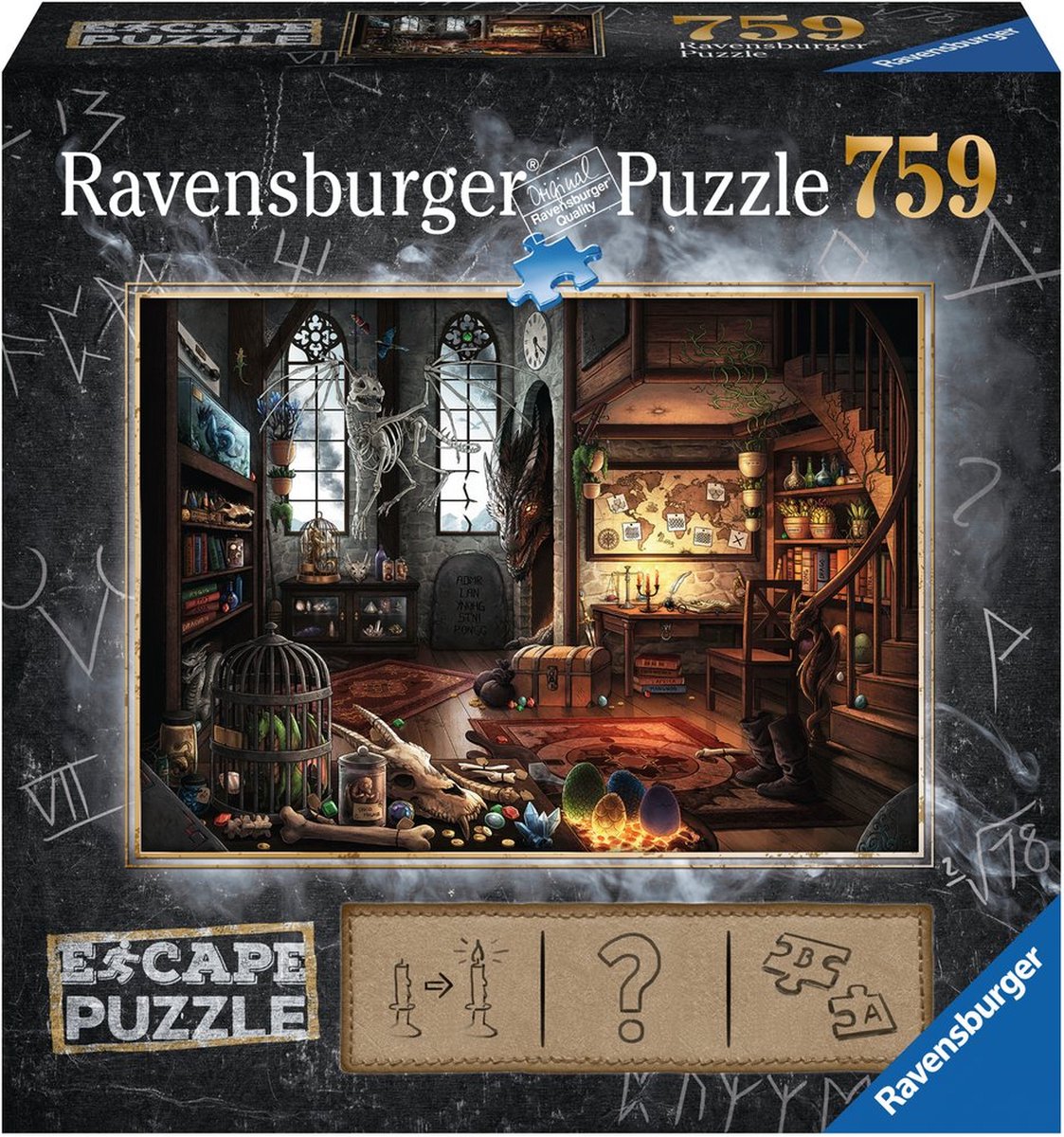 Ravensburger escape room puslespil - dragelaboratorium, 759 stk