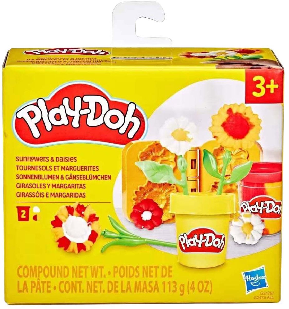 Play-doh lil blomster solsikker og tusindfryd - 2 lerpotter