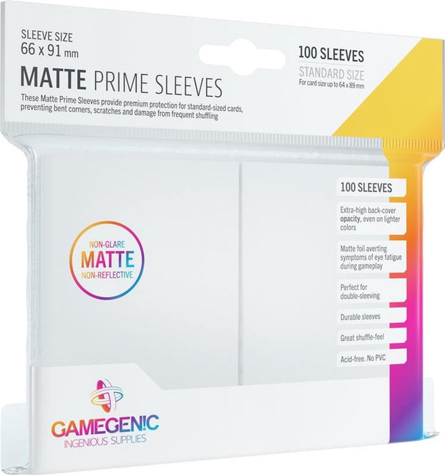 Gamegenic - prime ærmer mat hvid 100x