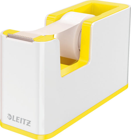 Leitz wow tapeholder - inklusiv 1 rulle selvklæbende tape - gul hvid