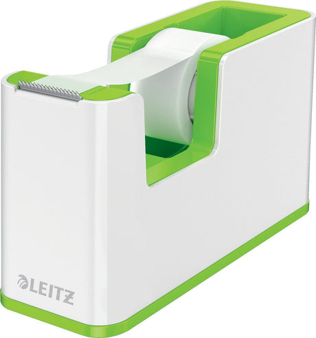 Leitz wow tapeholder - inklusiv 1 rulle selvklæbende tape - grøn hvid