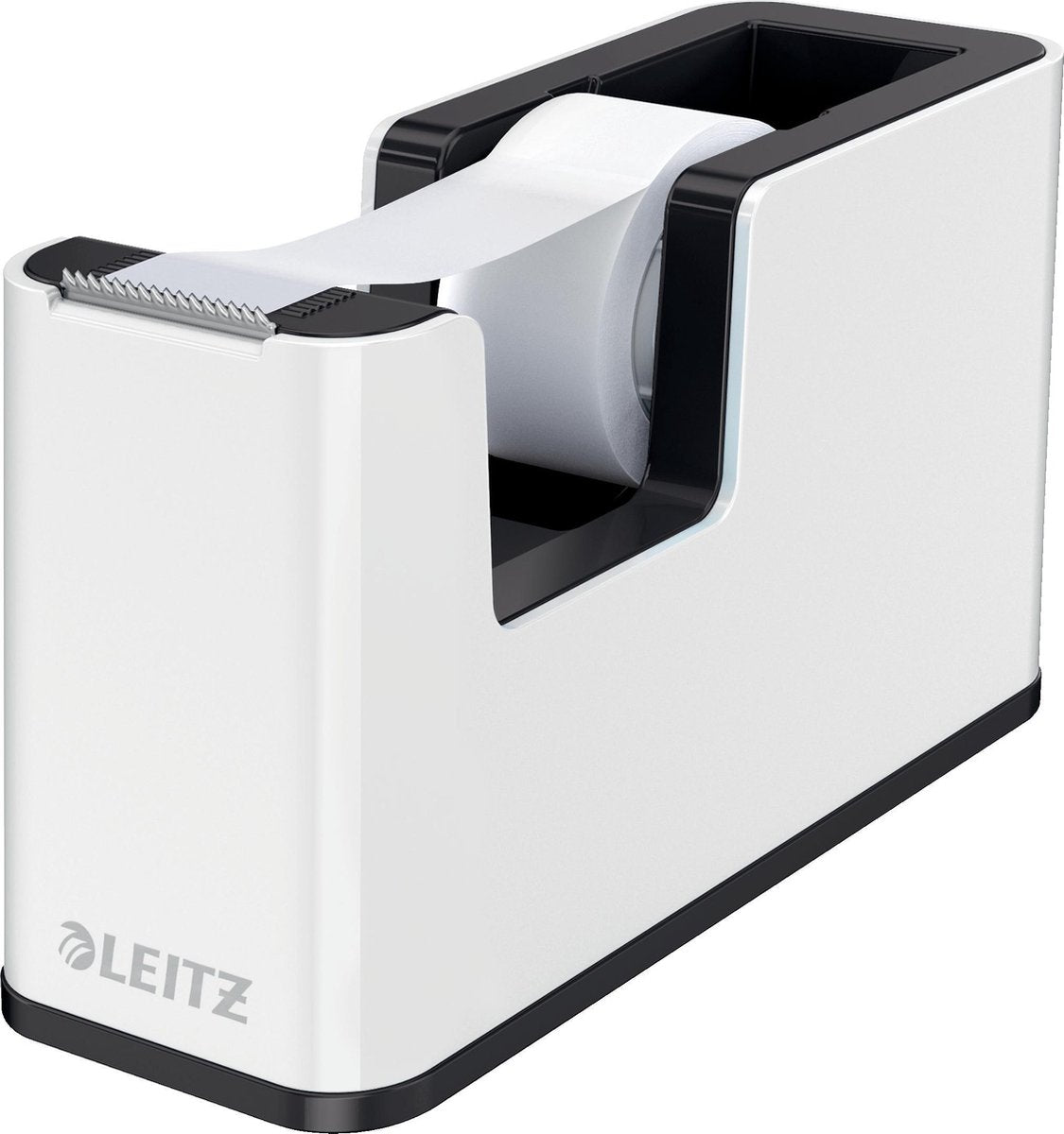 Leitz wow tapeholder - inklusiv 1 rulle selvklæbende tape - sort og hvid