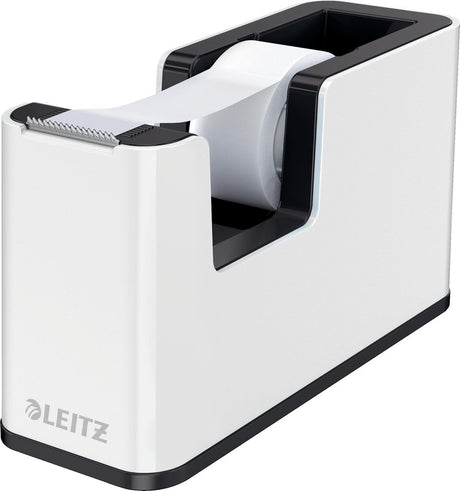 Leitz wow tapeholder - inklusiv 1 rulle selvklæbende tape - sort og hvid