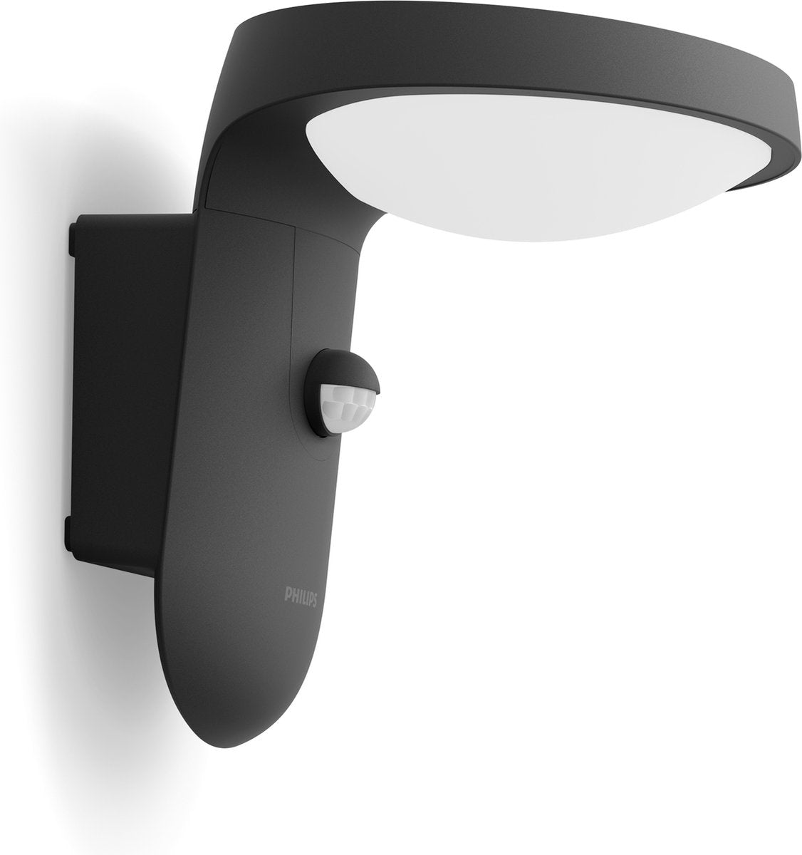 Philips led philips tyla buitenwandlamp op zonne-energie - antraciet - met sensor - 1.2w