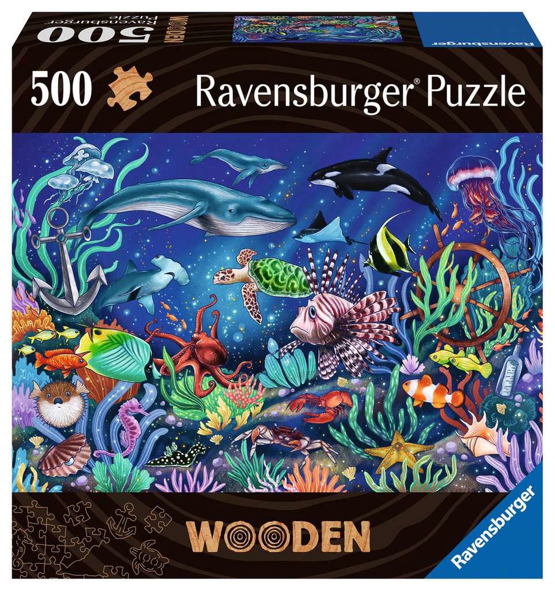 Ravensburger puslespil i træ 500 stykke(r) dyr