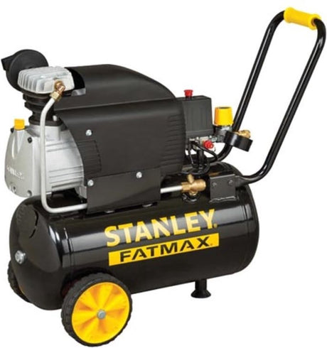 Stanley fatmax robust kompressor med direkte drev og oliesmøring - 2 hk - 24 l - 8 bar - 570x255x590 mm - sort