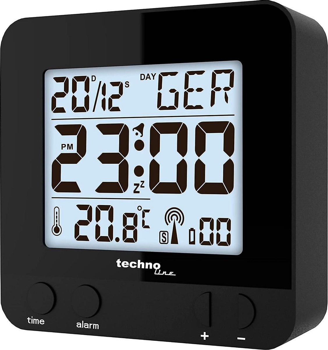 Technoline radiostyret vækkeur - dato - temperatur - vægt 235