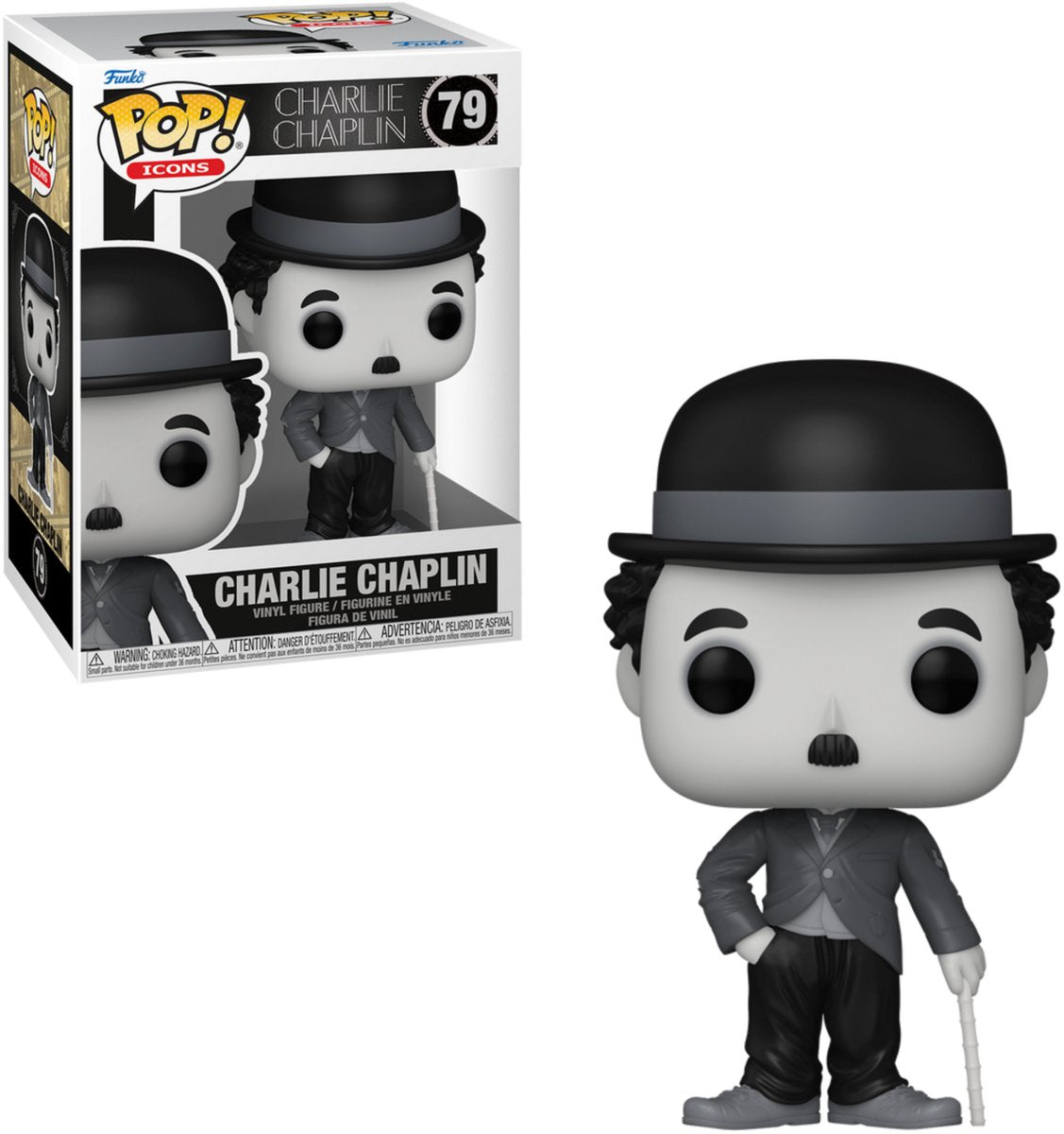 Funko pop-ikoner: charlie chaplin pop #79