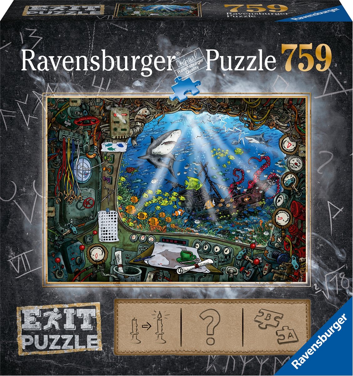 Ravensburger escape puslespil 4 ubåd - 759 brikker