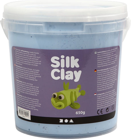 Silk clay ®, neonblå, 650 gr 1 spand