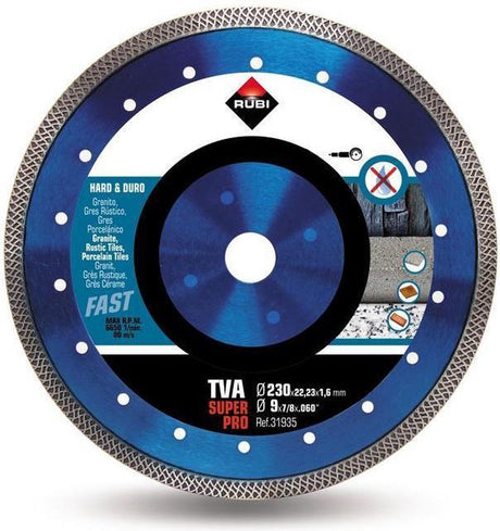 Rubi diamantskive turbo hugorm (tva) | 230 x 1,6 x 22,2 mm - 31935