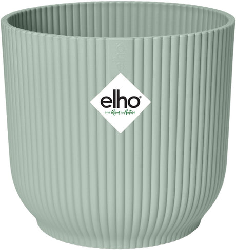 Elho vibes fold rond mini 7 - bloempot voor binnen - 100% gerecycled plastic - ø 7.0 x h 6.5 cm - sorbet groen