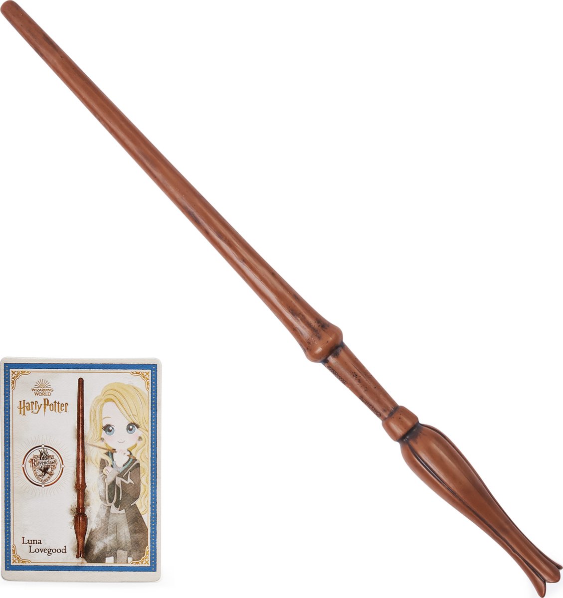 Wizarding world harry potter - loena livslang tryllestav - med tryllekort - 30 cm