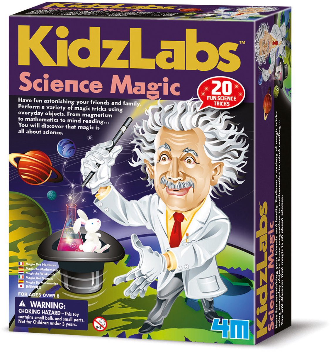 4m videnskab og spil - magisk magi for børn - 12 magiske tricks - kidzlabs - 8+