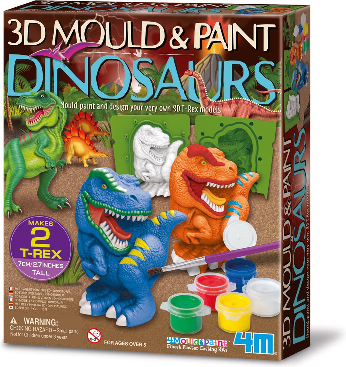 4m støbning og maling af 3D dinosaur