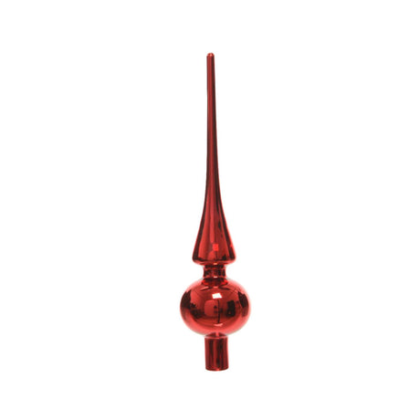 Decoris peak glasglans julerød dia6x26cm