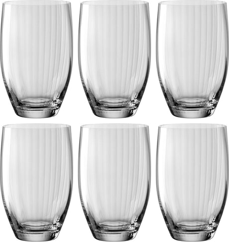 Leonardo poesia long drink glas 460ml grå - sæt med 6 stk