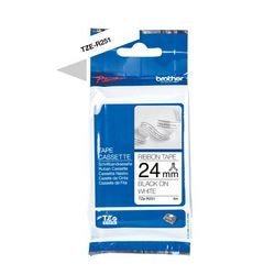 Etikettape brother p-touch sort, hvid