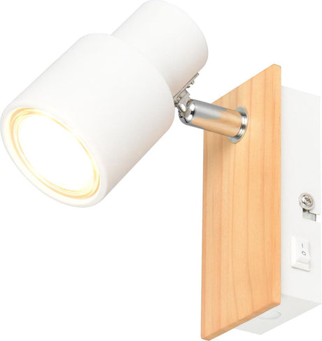 Rl lever dit lys virkelighed pierre - plet - hvid mat - ekskl. 1x gu10 3 w - væg- og loftmontering - velegnet til fast montering eller stik - casalum