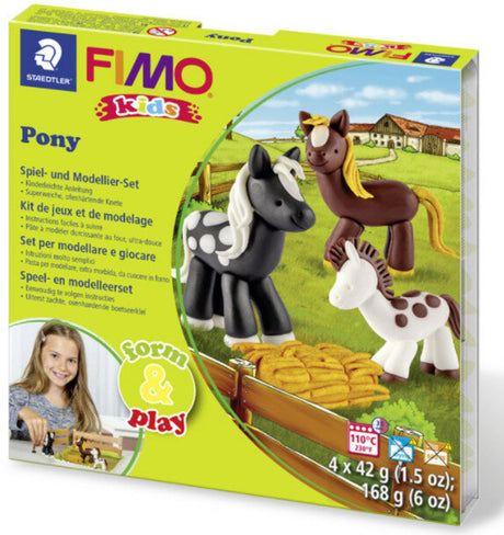 Fimo kids 8034 - ovnhærdende modellervoks - form legesæt pony