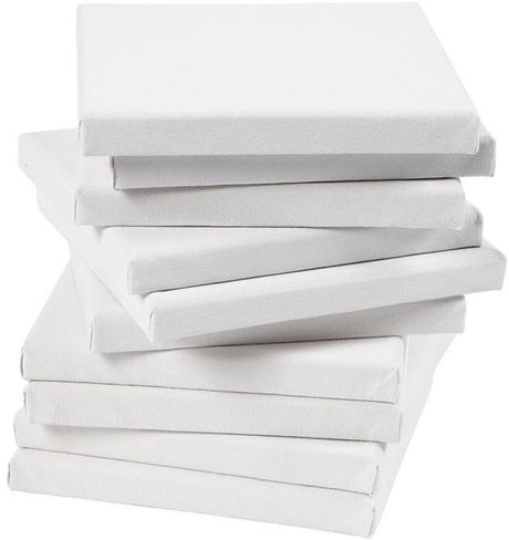 Creativ company strakt lærred, d: 1,6 cm, størrelse 20x20 cm, 280 g, hvid, 80 stk. 1 æske