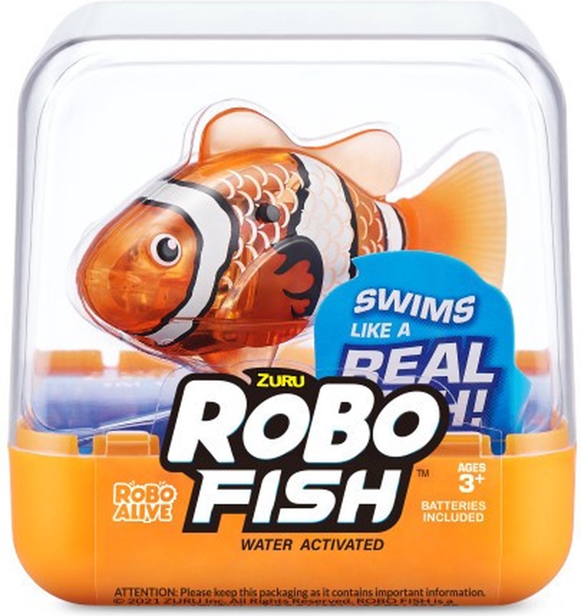 Zuru - robo i live - robot kæledyr - fisk fisk - appelsin