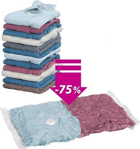 Wenko vakuum tøj opbevaringstaske 135x90cm, gennemsigtig plast - vakuum tøj taske