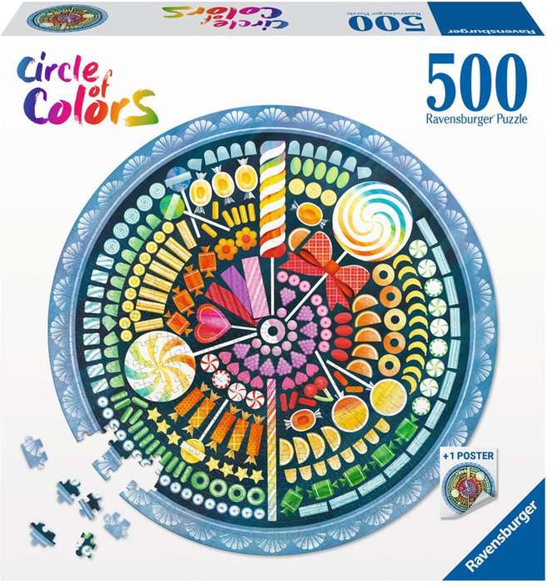 Ravensburger puslespil slik - puslespil - 500 brikker