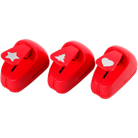 Creativ virksomhed https: www.cchobby.nl punching-star-heart-christmas-tree-size-16-mm-red-3-piece-1-set